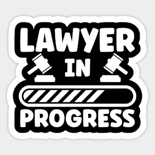 Law Student Law School Graduate Lawyer In Progress Sticker